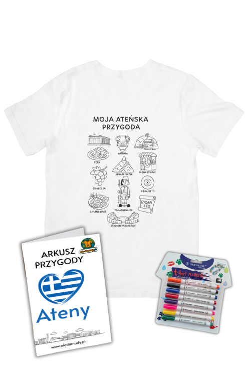 Biały T-shirt do kolorowania