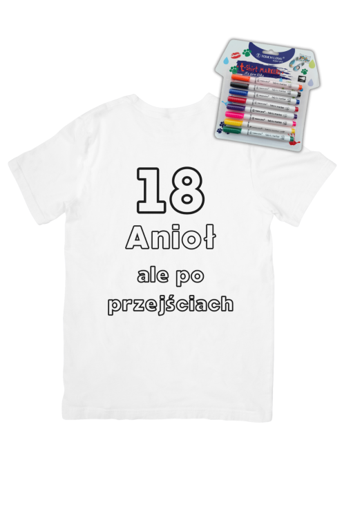 Prezent na 18 - koszulka do kolorowania.png